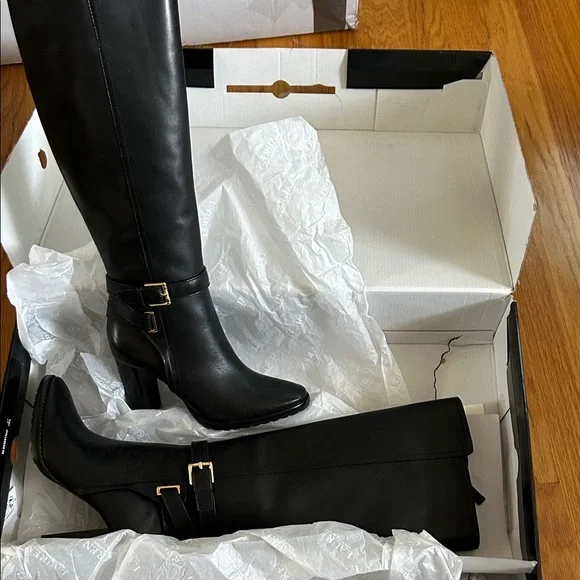 Lauren Ralph Lauren Black Over the Knee Boots - Picture 2 of 5